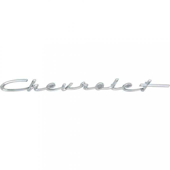 Chevy Dash Script Emblem, With Chevrolet Word, 150 & 210, 1957