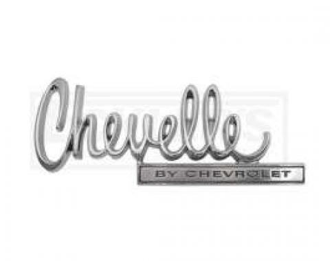 Chevelle Trunk Emblem, Chevelle By Chevrolet, 1970