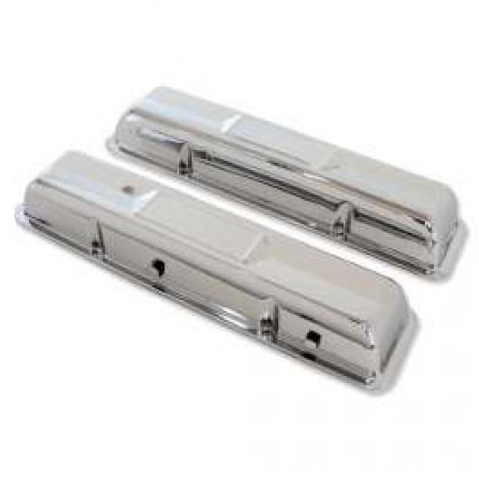 Chevelle Valve Covers, Small Block, Chrome, 1964-1967