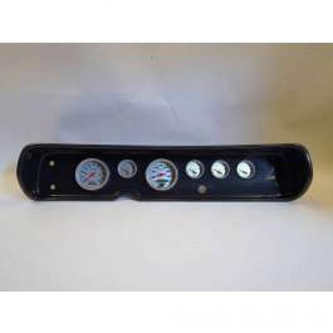 Chevelle Instrument Cluster Panel, Carbon Fiber Finish, With Ultra-Late Gauges, 1964-1965