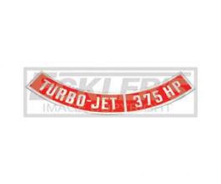 Chevelle Air Cleaner Decal, Big Block, 375 HP Turbo-Jet, 1965 & 1968