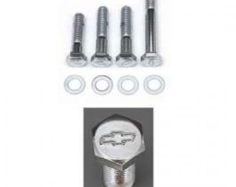 Chevelle Water Pump Bolt Set, Small Block, Chrome, For Cars With Short Water Pump, 1964-1972