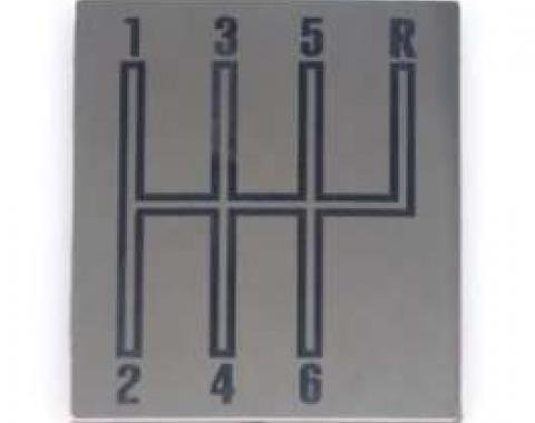 Chevelle Shift Indicator Plate, Console, 6-Speed, 1966-1967