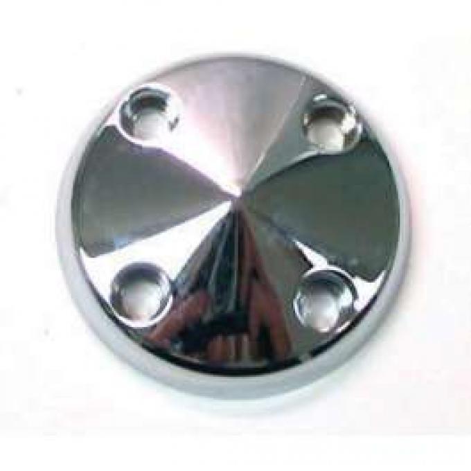 Chevelle Water Pump Pulley Nose, Polished Billed Aluminum, For Cars With Long Water Pump, 1969-1972