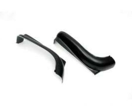 Chevelle Bucket Seat Lower Side Shells, Black, With Preassembled Trim, 1969-1972