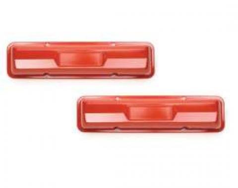 Chevelle Valve Covers, Small Block, Chevy Orange, 1964-1967