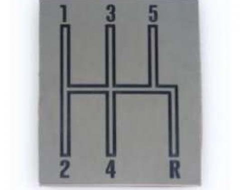 Chevelle Shift Indicator Plate, Console, 5-Speed, 1966-1967