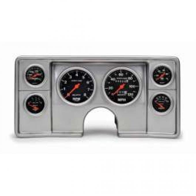 Malibu Instrument Cluster Panel, Aluminum Finish, With Sport Comp Gauges, 1982-1983