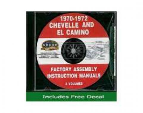 Chevelle Factory Assembly Instructions Manual, On CD, 1970- 1972