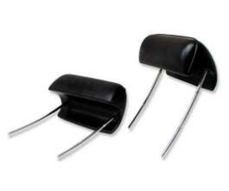 Chevelle Bucket Seat Headrests, Black, 1970-1972