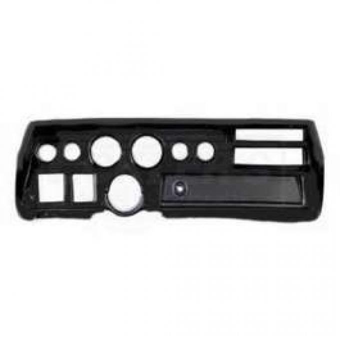 Chevelle Instrument Cluster Panel, Sweep Style, Black Finish, With Pre-Cut Holes, 1970-1972