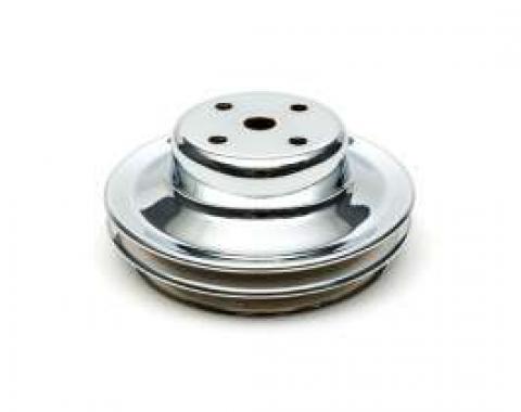 Chevelle Water Pump Pulley, Big Block, Double Groove, Chrome, 1969-1972