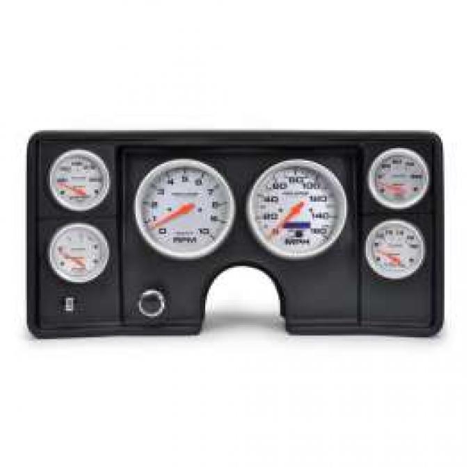 Malibu Instrument Cluster Panel, Black Finish, With Ultra-Lite Gauges, 1978-1981