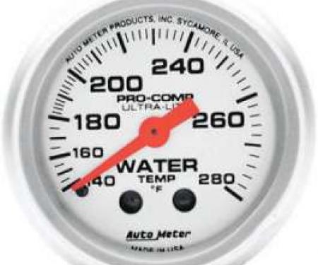 Chevelle Water Temperature Gauge, Mechanical, Ultra-Lite Series, AutoMeter. 1964-1972