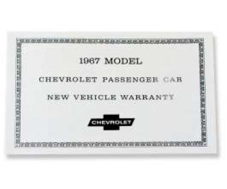 Chevelle Vehicle Warranty Certificate, 1967