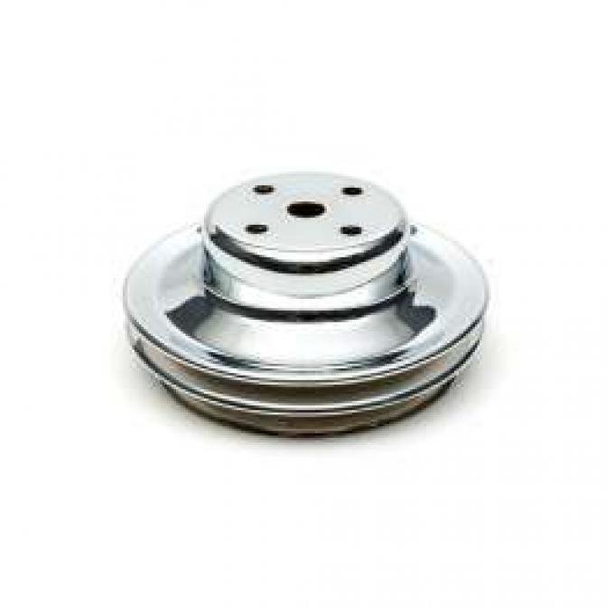 Chevelle Water Pump Pulley, Big Block, Double Groove, Chrome, 1969-1972