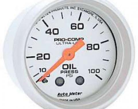 Chevelle Oil Pressure Gauge, Mechanical, Ultra-Lite Series, Autometer, 1964-1972