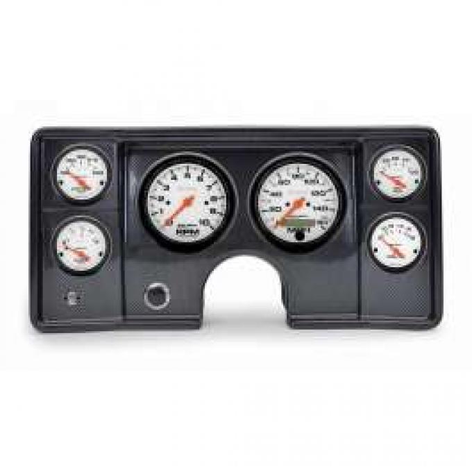 Malibu Instrument Cluster Panel, Carbon Fiber Finish, With Phantom Gauges, 1978-1981
