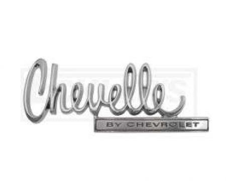 Chevelle Trunk Emblem, Chevelle By Chevrolet, 1970