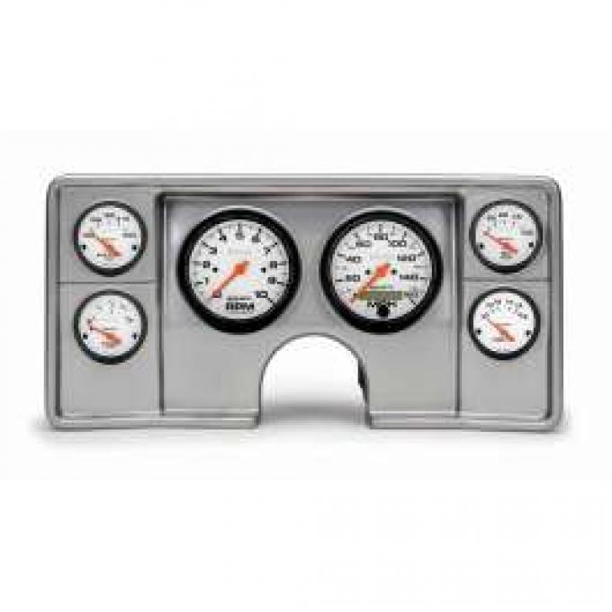 Malibu Instrument Cluster Panel, Aluminum Finish, With Phantom Gauges, 1982-1983