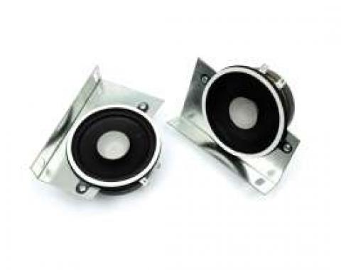 Chevelle Speakers, Dual Front, 50 Watt, For Cars With Factory Stereo Radio, 1970-1972