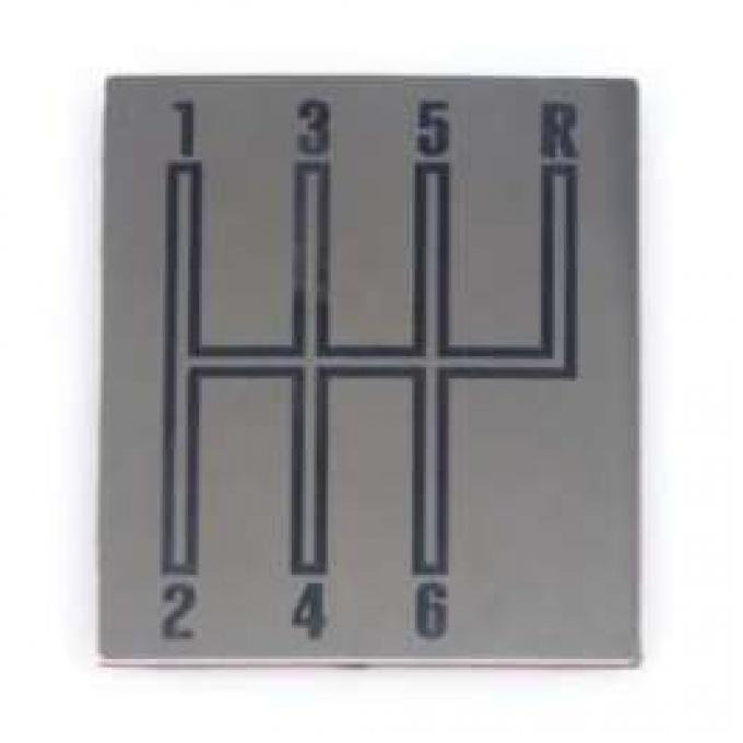 Chevelle Shift Indicator Plate, Console, 6-Speed, 1966-1967