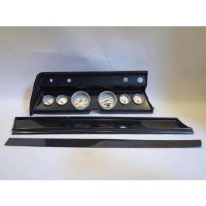 Chevelle Instrument Cluster Panel, Carbon Fiber Finish, With Ultra-Lite Gauges, 1966