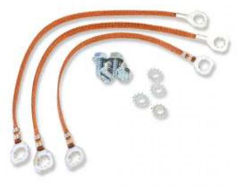 Chevelle Ground Wire Strap Kit, Small Or Big Block, 1964-1965