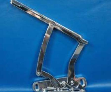 Chevelle Billet Aluminum Hood Hinges, Clear Powder Coated Finish, 1968