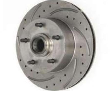 Chevelle Front Disc Brake Rotor, Drilled, Slotted & Vented, Left, 1964-1972