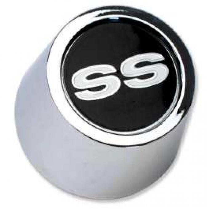 Chevelle Super Sport (SS) Wheel Center Ornament, Chrome, With SS Emblem Insert, 1969-1970