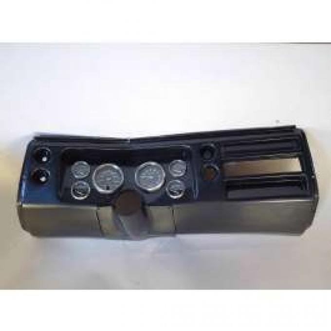 Chevelle Instrument Cluster Panel, Carbon Fiber Finish, With Carbon Fiber Series Gauges, 1968