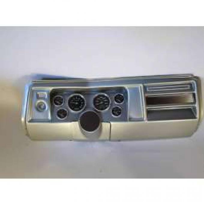 Chevelle Instrument Cluster Panel, Aluminum Finish, With Carbon Fiber Series Gauges, 1969