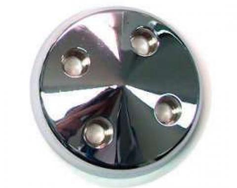 Chevelle Water Pump Pulley Nose, Polished Billet Aluminum, For Cars With Short Water Pump, 1964-1968