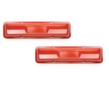 Chevelle Valve Covers, Small Block, Chevy Orange, 1964-1967