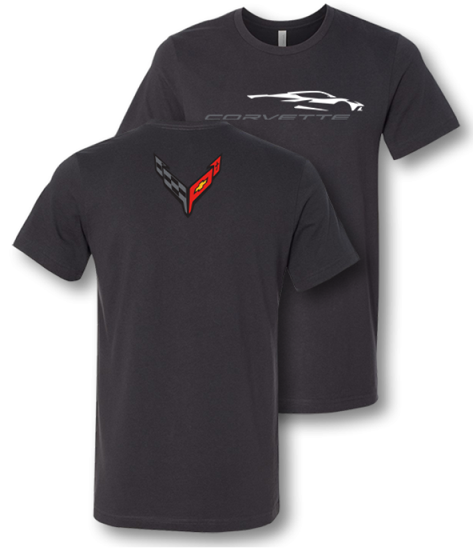 Corvette C8 Next Generation Gesture T-Shirt Dark Gray