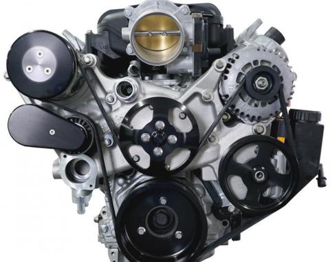 Vintage Air Front Runner™ Drive System GM LS Wet-Sump Black/Chrome with Power Steering 175027