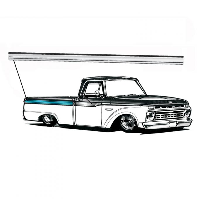 Dennis Carpenter Bed Side Molding - Long Wheel Base - 1965-66 Ford Truck C5TZ-9929038-APR