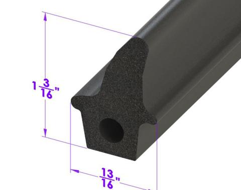 Metro Moulded Parts Trunk Seal (Tall Version of Lp 46). Sold by the Foot. LP 46-E