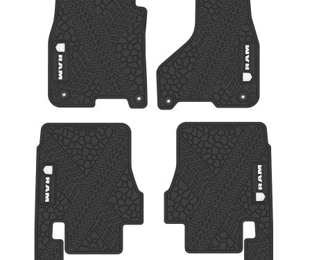 FlexTread 12-18 Dodge Ram 2500/3500 Mega Cab (4 pc) w/ RAM Head & Text Logo NGTT15010