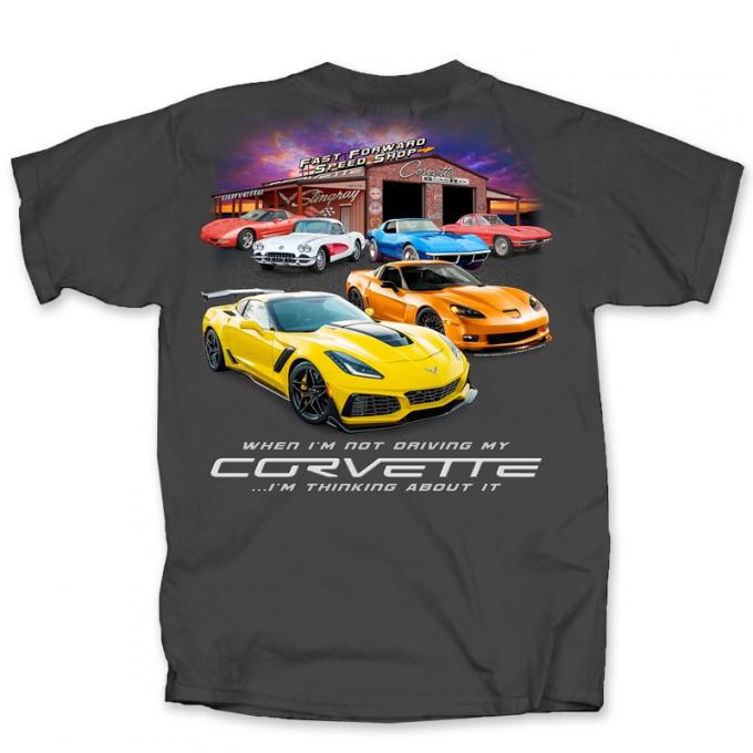 Corvette T-Shirt, Thinking About Corvette, Dark Heather