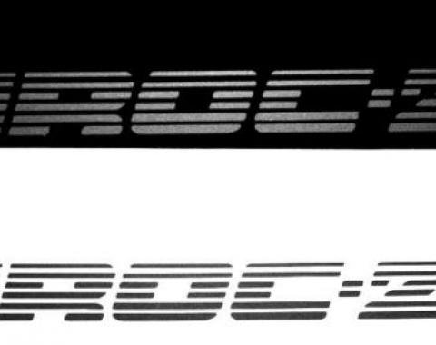 Camaro IROC-Z Door Logo, Silver, 1985-1990