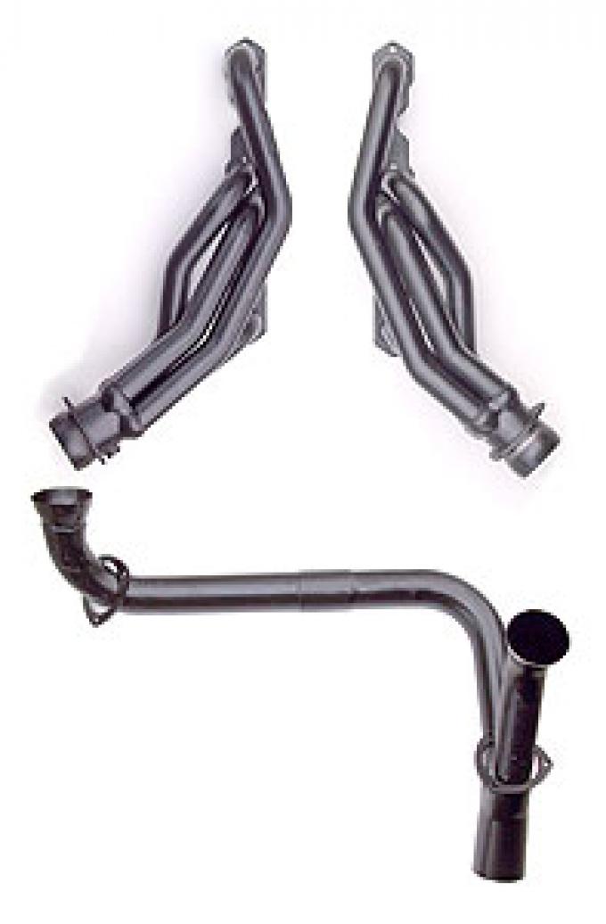 Chevy Truck & GMC Black Shorty Headers & Y-Pipe, Small Block, 1988-1995