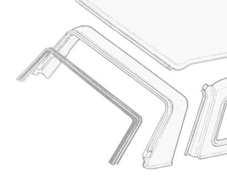 Dennis Carpenter Tailgate Window Glass Channel - 1980-96 Ford Bronco F2TZ-98422A00-A