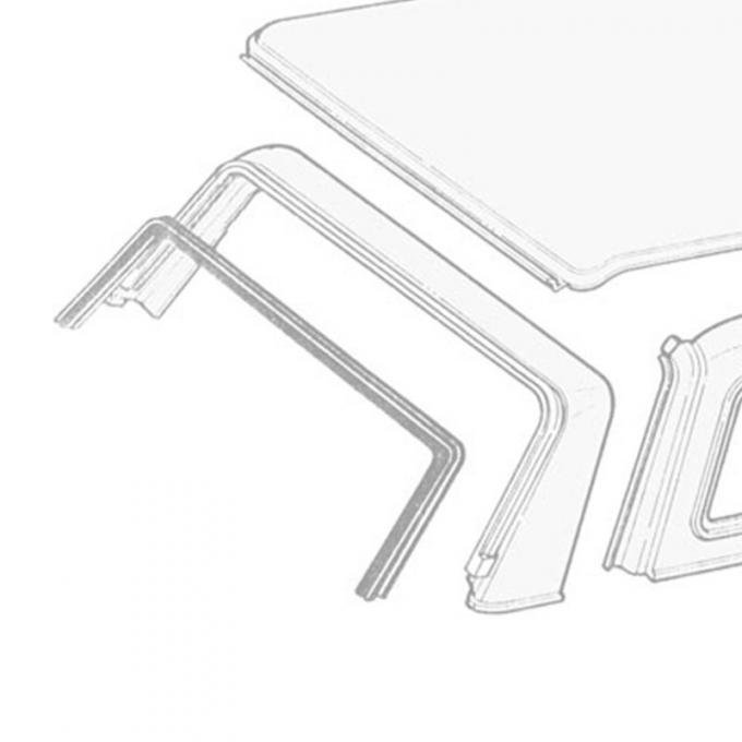 Dennis Carpenter Tailgate Window Glass Channel - 1980-96 Ford Bronco F2TZ-98422A00-A