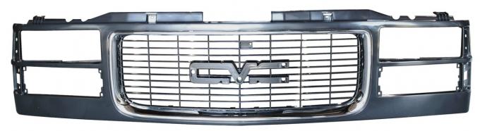 Key Parts '94-'98 GMC Grille for Composite Headlights Black (Paint to Match) with Chrome Trim 0853-044