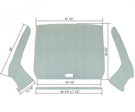 Dennis Carpenter Headliner Kit Perforated - 1957-60 Ford Truck B7C-8151968-A