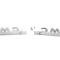 AMD Hood Side Emblems, Pair, GMC, White and Red, 51-53 GMC Pickup Truck Suburban X999-4951-31P