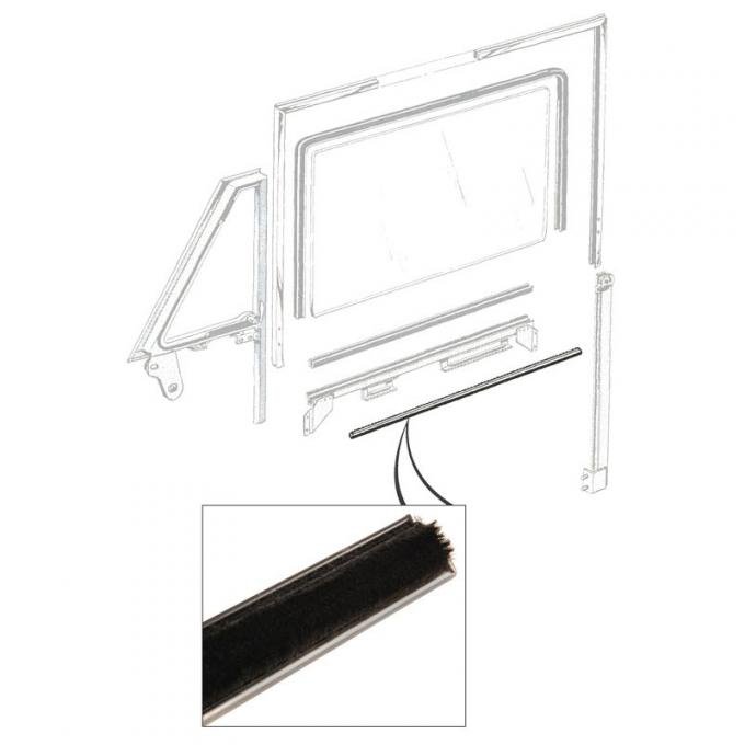 Dennis Carpenter Door Glass Anti-Rattlers - Right or Left - Hartop & Convertible - 1952-54 Ford Car BA-6021452-PR