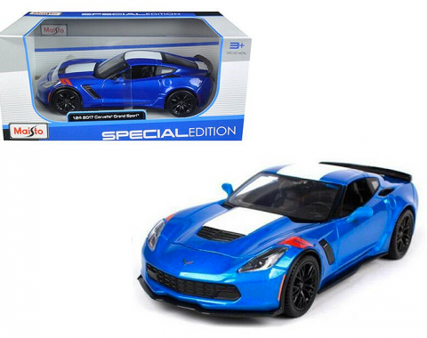 Maisto Special Edition 2017 C7 Corvette Grand Sport 1/24 Diecast | Blue